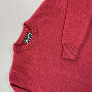 VTG Remington Sweater Mens L Red 100% Shetland Wool Crewneck Knit Pullover 80s